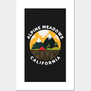 Alpine Meadows Ski Snowboard Mountain California Yosemite - Travel Posters and Art